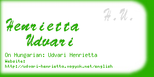 henrietta udvari business card